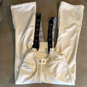 ASOS 4505 White Ski Bibs Black Suspenders size 6